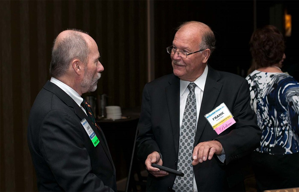 Bellwether League Inc. Co-Founder and Board Member Jamie Kowalski (left) with Frank Kilzer (Bellwether Class of 2010) (right).