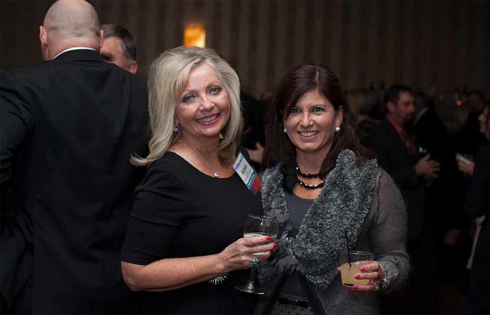 Founding Sponsor Kimberly-Clark Health Care’s Susan Meyer (left) and Founding Sponsor Premier Inc.’s Martine Aversa (right).
