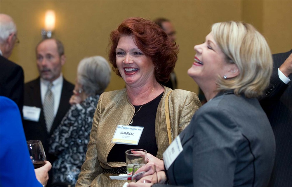 Gold Sponsor C.R. Bard’s Carol Stone enjoys a lighter moment with Johnson & Johnson Health Care Systems’ Meg Walter.