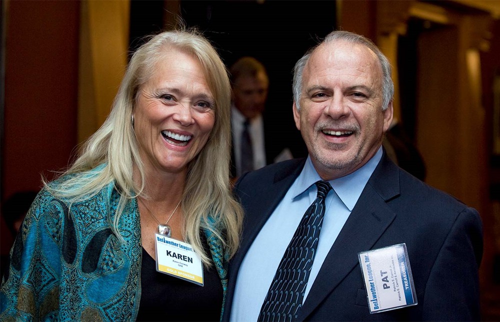 Gold Sponsor GHX’s Karen Conway with Bellwether League Founding Treasurer Pat Carroll.