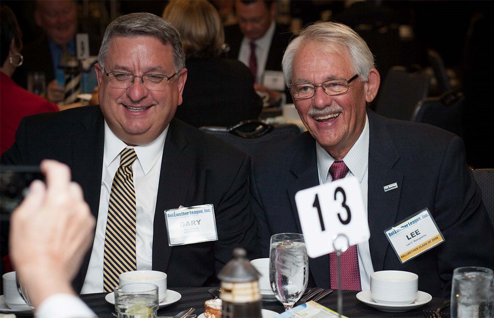 Johns Hopkins’ Gary Dowling (left) with Lee Boergadine, Bellwether Class of 2008.