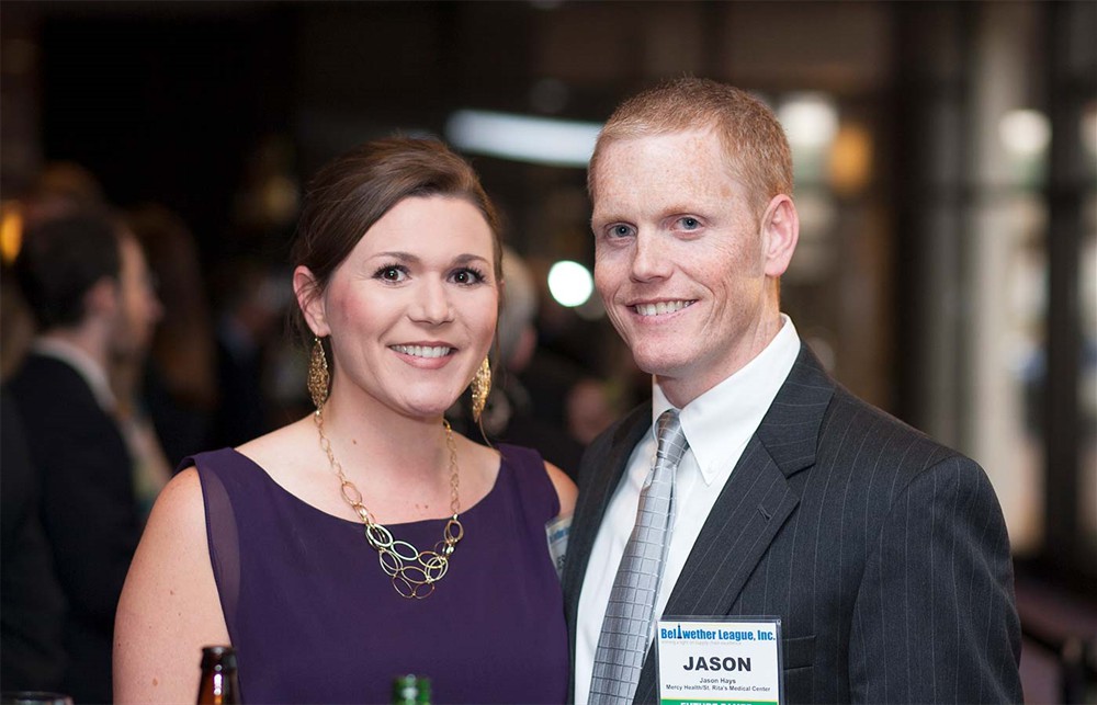 Mercy Health/St. Rita’s Jason Hays (Future Famers Class of 2015) (right) with wife Jessica Hays (left).