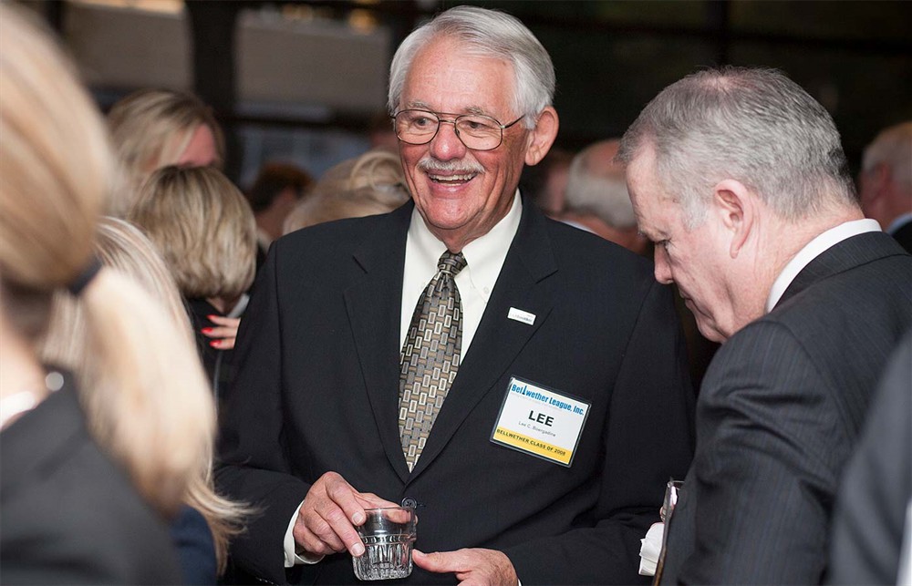 Lee Boergadine (Bellwether Class of 2008) (left) with Bellwether League Inc. Chairman John Gaida (right).
