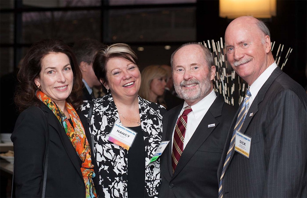 Corporate Sponsor TECSYS’ Catherine Sigmar and Nancy Pakieser with Bellwether League’s Jamie Kowalski and Richard Perrin (Bellwether Class of 2014).