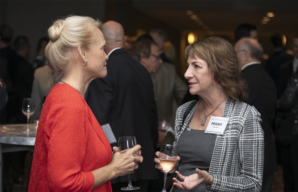 Bellwether League’s Karen Conway (Gold Sustaining Sponsor GHX) and Peggy Styer (Bellwether Class of 2016).