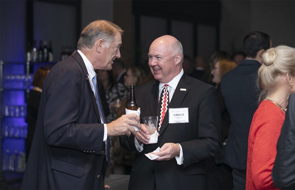 Mercy’s Vance Moore (right) with The Wetrich Group’s Carl Meyer (left).