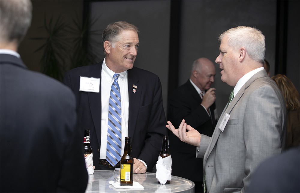 The Wetrich Group’s Carl Meyer with BJC HealthCare’s Tom Harvieux (right).