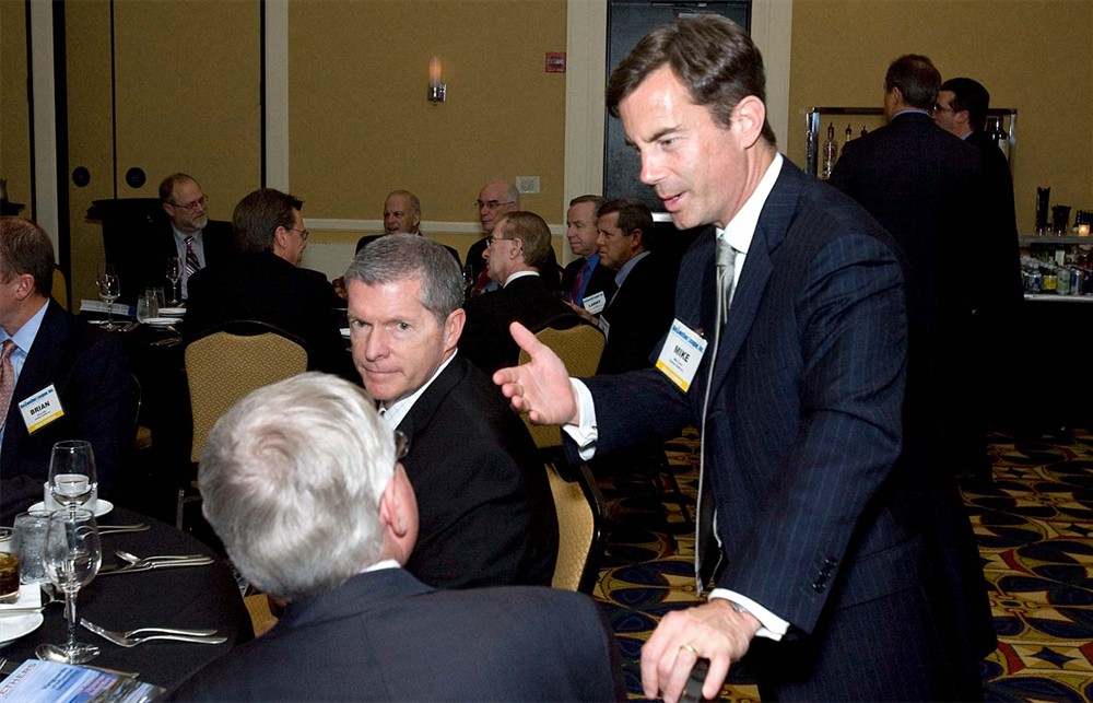 Mike Lynch (from Gold Sponsor Cardinal Health Inc.) stresses a point during the annual dinner.