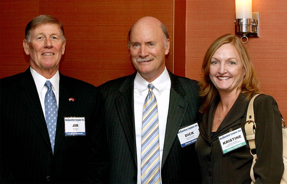 Jim Spooner from BLI Charter Sponsor C.R. Bard with BLI Founding Board Member Richard A. Perrin with Healthcare Purchasing News Publisher Kristine Russell