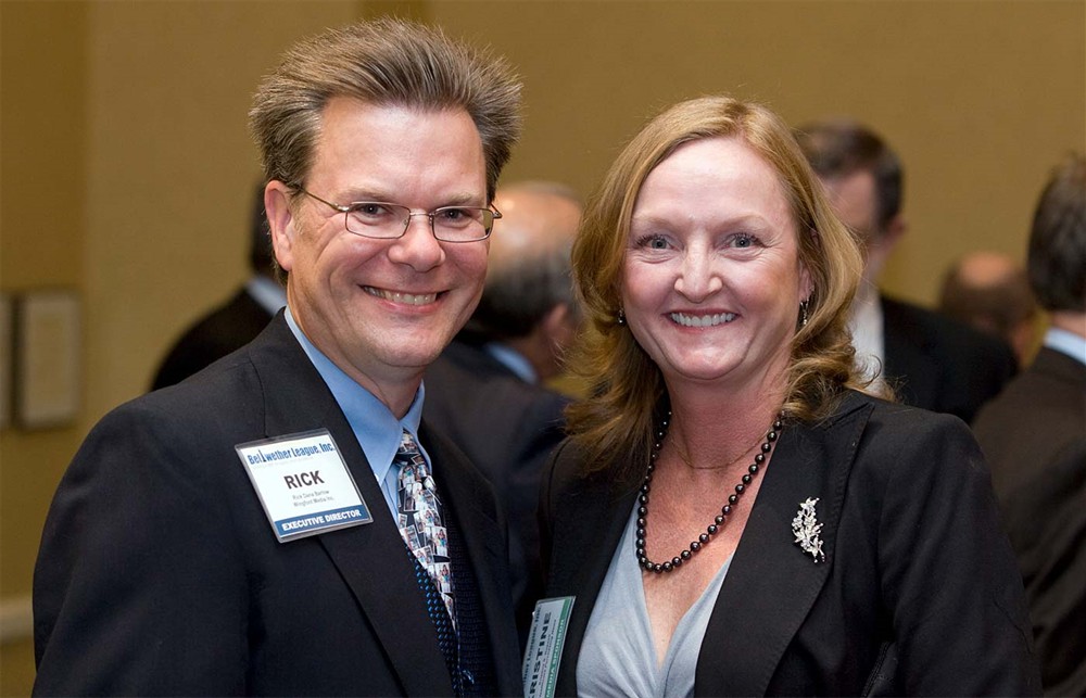 Bellwether League’s Rick Barlow and HPN’s Kristine Russell during the VIP reception.