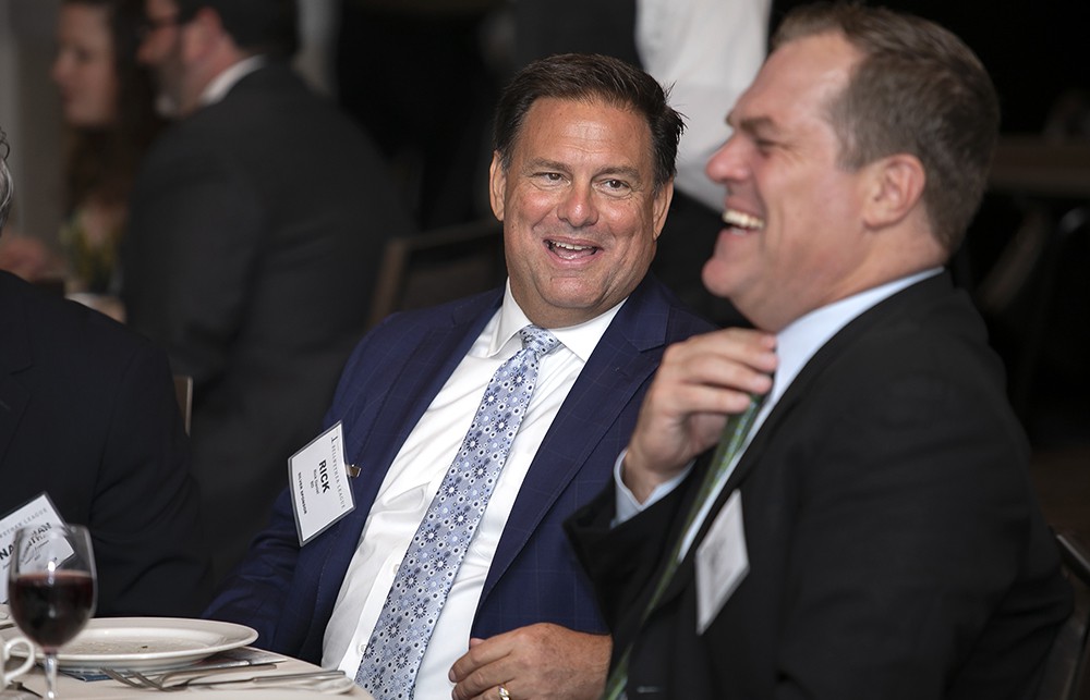 Silver Sustaining Sponsor BD’s Rick Daniel shares a laugh with BD’s Matt Smith