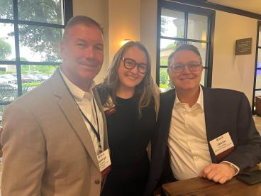 SMI Spring Forum: Baptist Health South Florida's George Godfrey, Bellwether Class of 2025, with Providence Health & Services' Allison Corry, Ammer Honoree Class of 2025, and MultiCare Health System's Jason Moulding, FACHE, FAHRMM, Ammer Honoree Class of 2025.