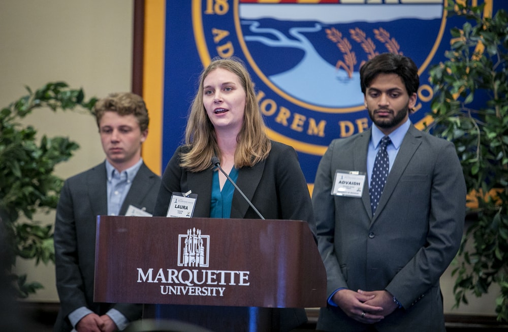 Michigan student Laura Ely describes the capstone project.