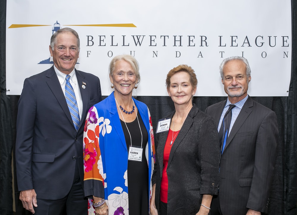 Bellwether League Foundation Advisory Council: Carl Meyer (Bellwether Class of 2019), Karen Conway, Donna Van Vlerah (Future Famers Class of 2015 and Ammer Honoree 2021), and Nick Gaich (Bellwether Class of 2013) Not pictured: Kate Polczynski (Future Famers Class of 2016) and Mary Starr (Bellwether Class of 2018)