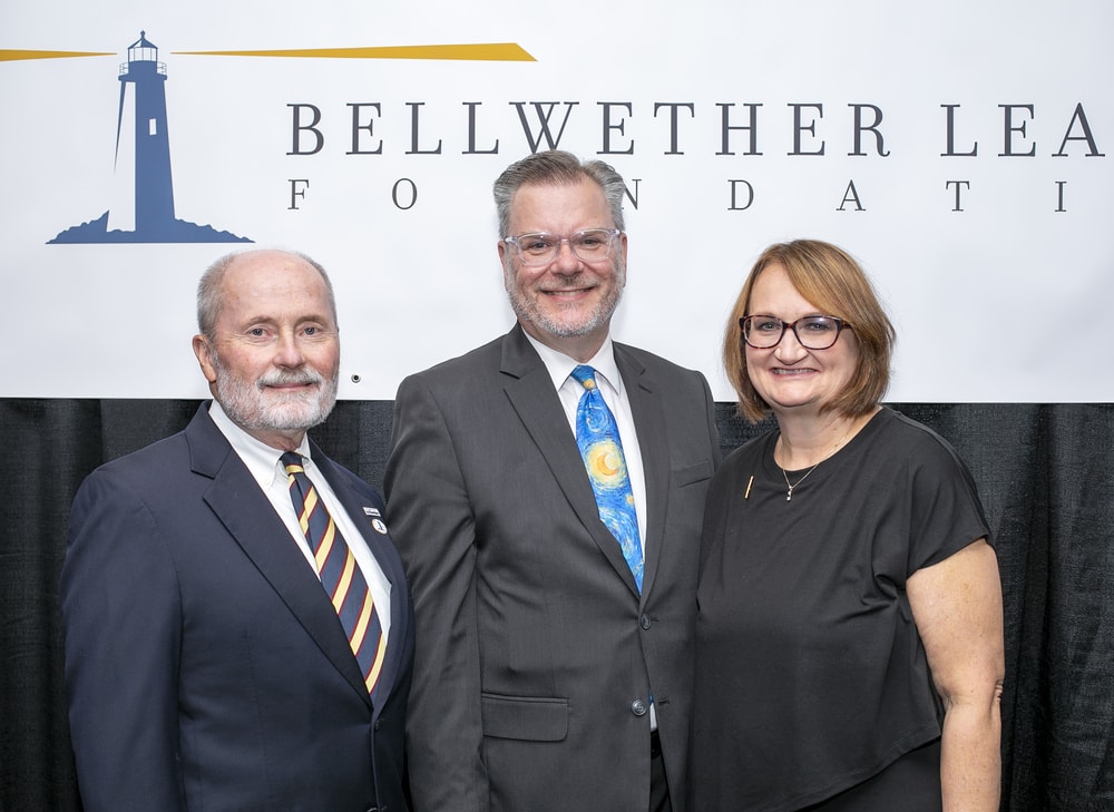 Bellwether League Foundation Board of Directors: Secretary Jamie Kowalski (Bellwether Class of 2017), Treasurer Rick Barlow, Chairman Deborah Templeton.