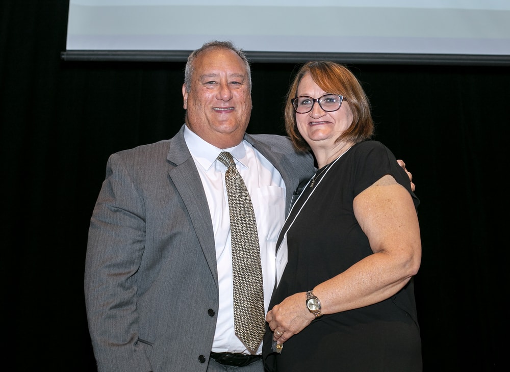 McKesson's John Sasen Jr. with BLF Chairman Deborah Templeton.