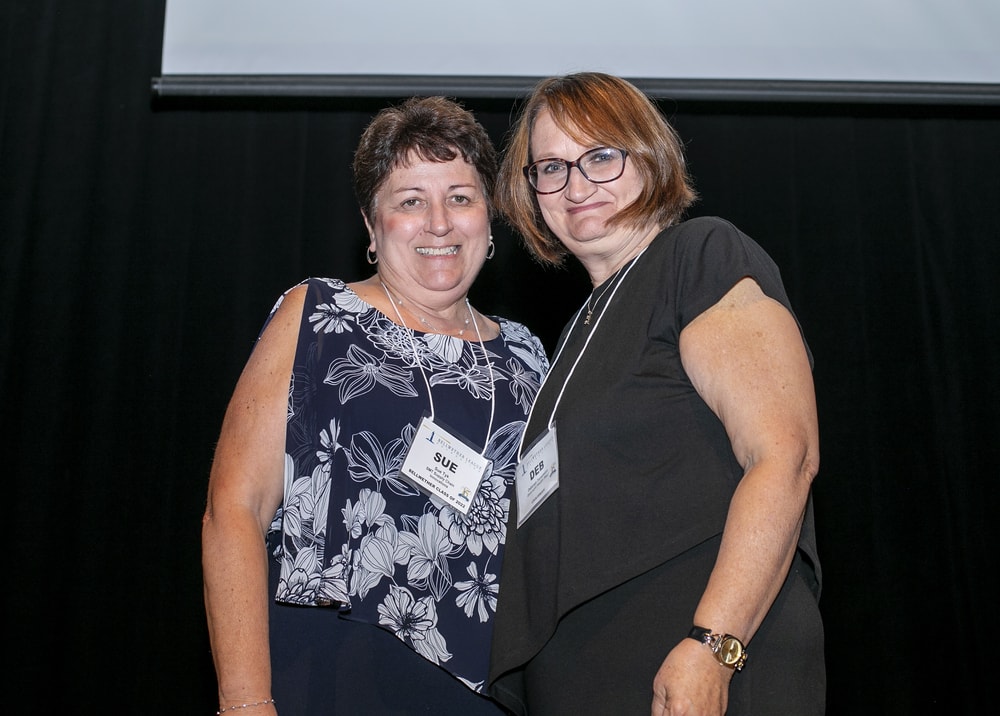 Sue Tyk (Bellwether Class of 2022) with BLF Chairman Deborah Templeton.