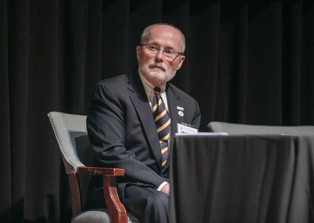 Jamie Kowalski (Bellwether Class of 2017), Co-Founder, Founding Chairman and current Board Secretary listens as he wraps up his 15th consecutive BLFIRE event.