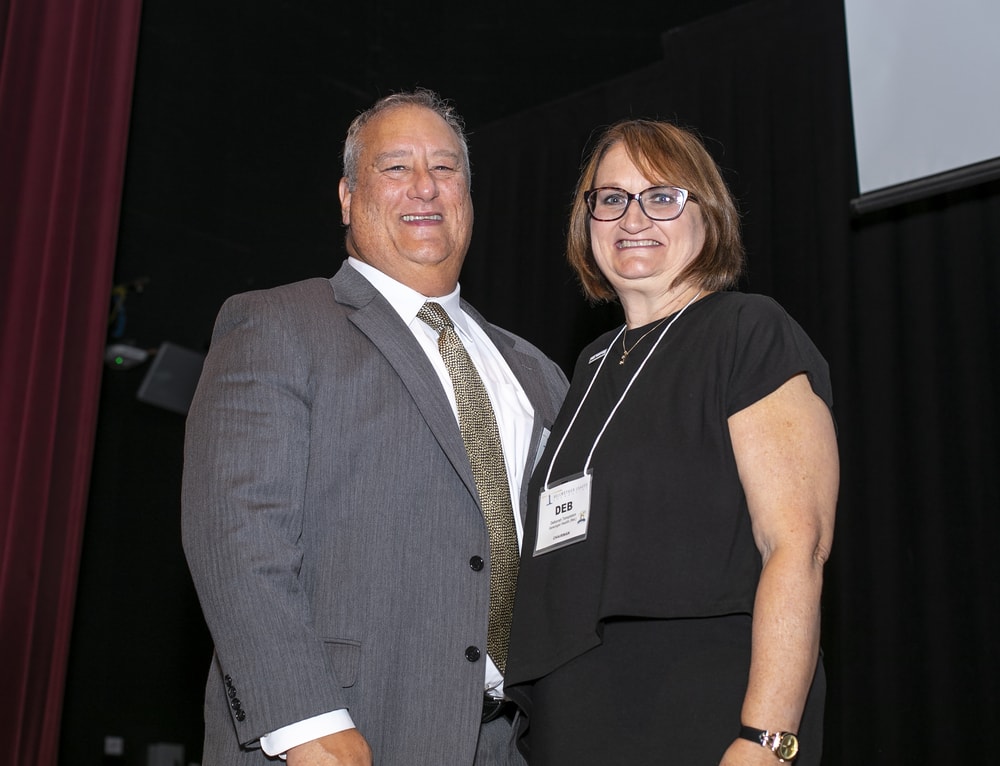 McKesson's John Sasen Jr. with BLF Chairman Deborah Templeton.