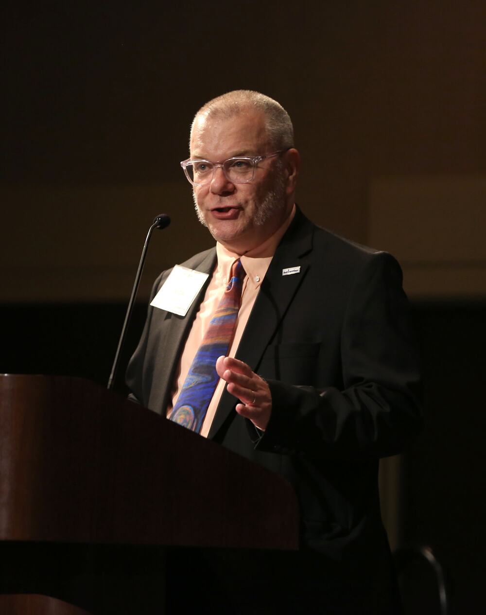 Rick Barlow opens the Induction Recognition ceremony