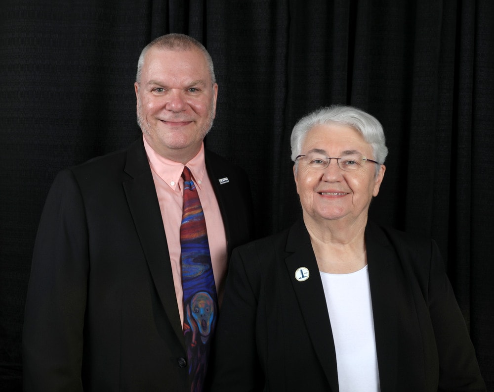 Rick Barlow, BLF Co-Founder, Executive Director and Treasurer; and Barbara Strain, BLF Board Chairman, Bellwether Class of 2021