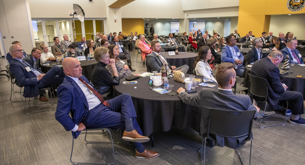 BLFIRE17 attendees listen to the speaker on stage during the Induction & Recognition Event