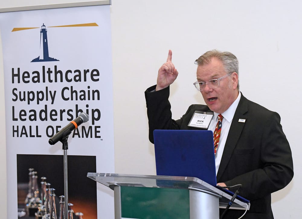 During his opening remarks, BLF Co-Founder and Executive Director Rick Barlow refers to a developing logistics service in space.