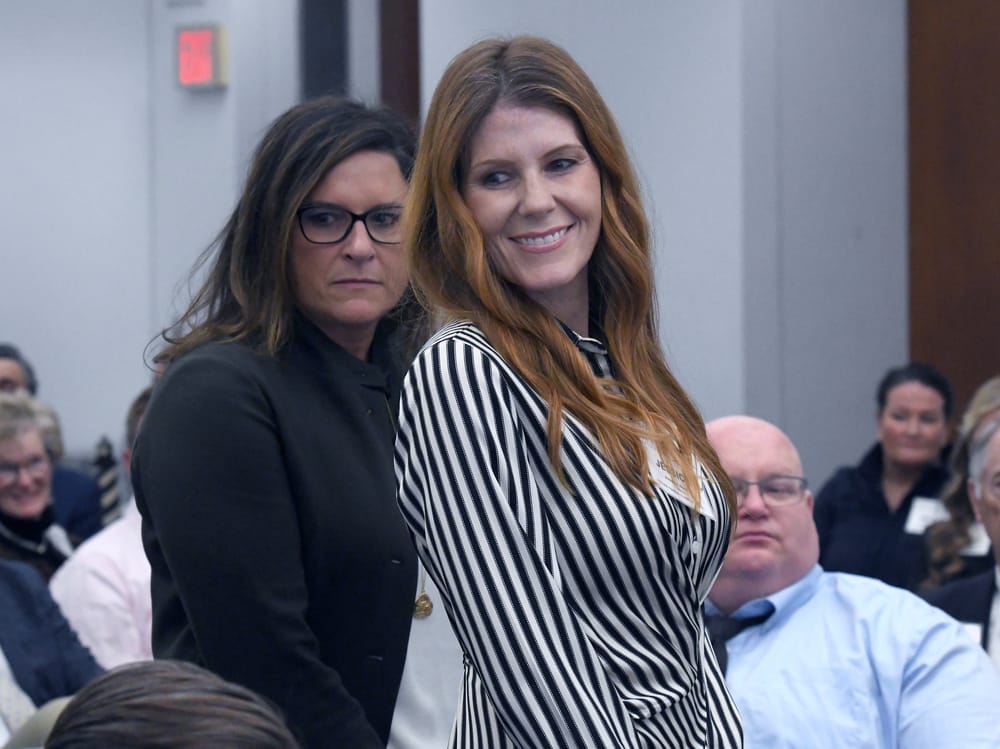 Karen Kresnik, Future Famers Class of 2017; and Jessica Hurd, Future Famers Class of 2019; recognized.