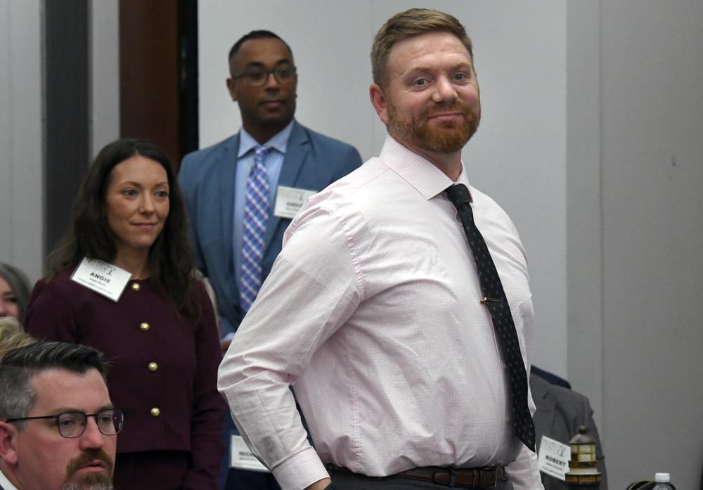 Future Famers Class of 2024’s Angie Bruns, Chico Manning and Corey Schmidt recognized.