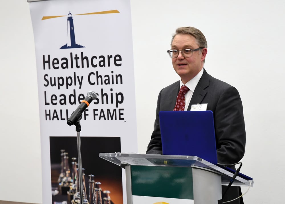 Jason Moulding, Ammer Honoree Class of 2025, walks attendees through his career milestones.