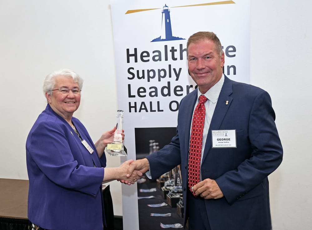 BLF Chairman Barbara Strain welcomes George Godfrey, Bellwether Class of 2025.