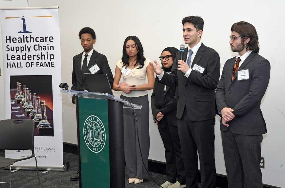 WSU's Daniel Saleem addresses attendees.