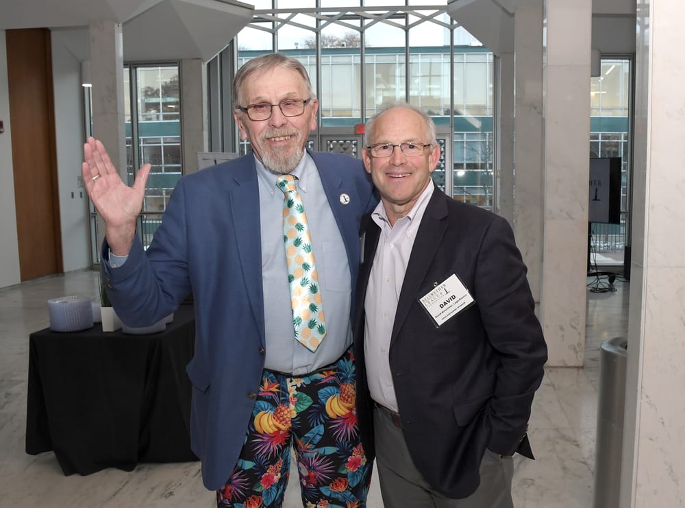 BLF Board Outreach Ambassador Fred Crans, Bellwether Class of 2020; with LogicSource’s David Kirschner, BLF Gold Sustaining Sponsor.