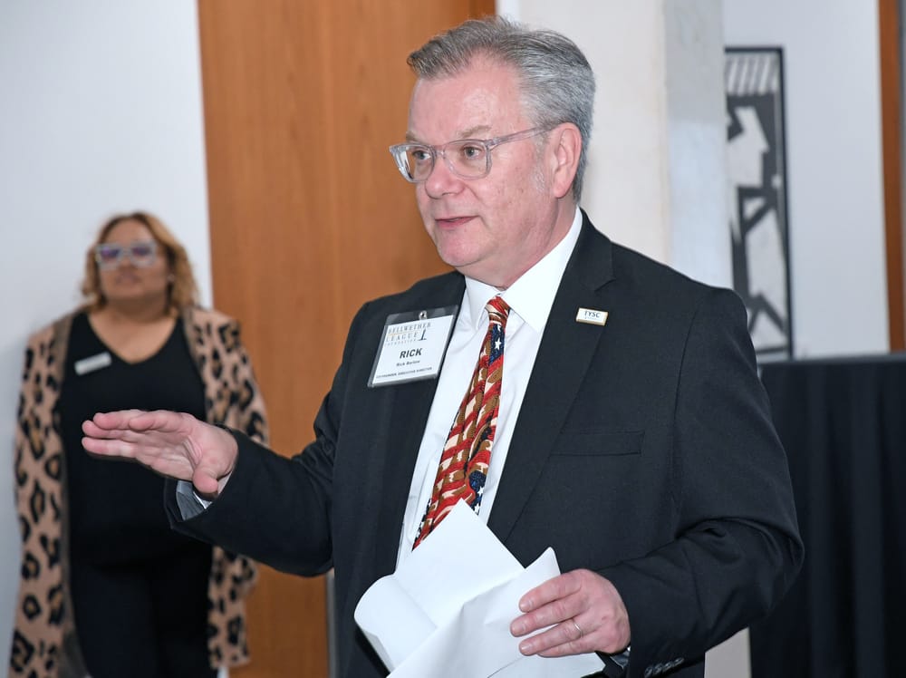 BLF Co-Founder and Executive Director Rick Barlow addresses the crowd before the VIP Reception commences.