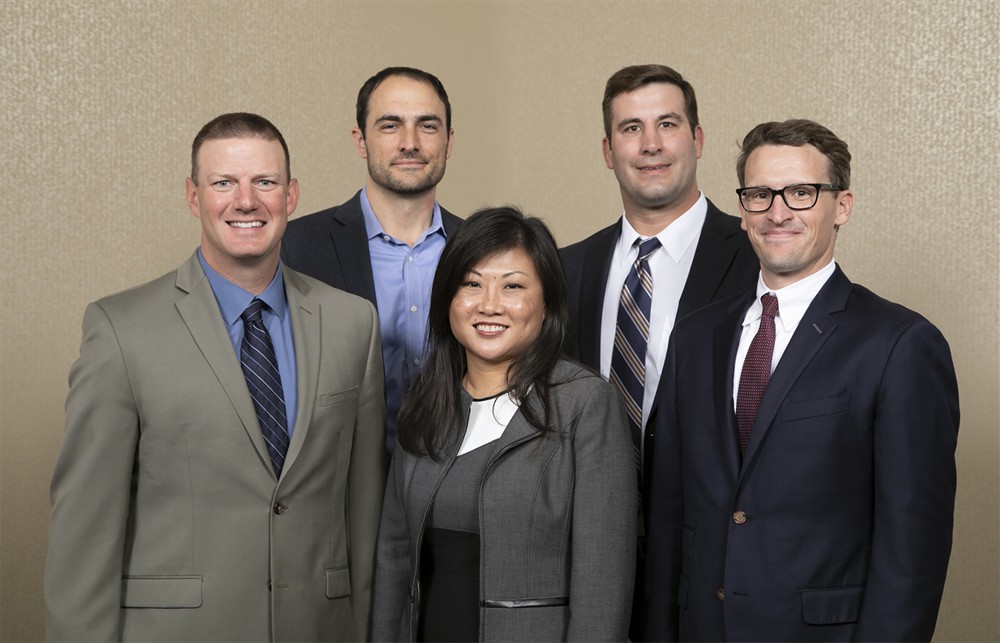 06. Future Famers Classes of 2015-2018:  Front row (left to right): Troy Compardo (2018), Amy Chieppa (2018) and Nate Mickish (2015)   Back row (left to right): Eric Tritch (2015) and Andy Leaders (2018).
