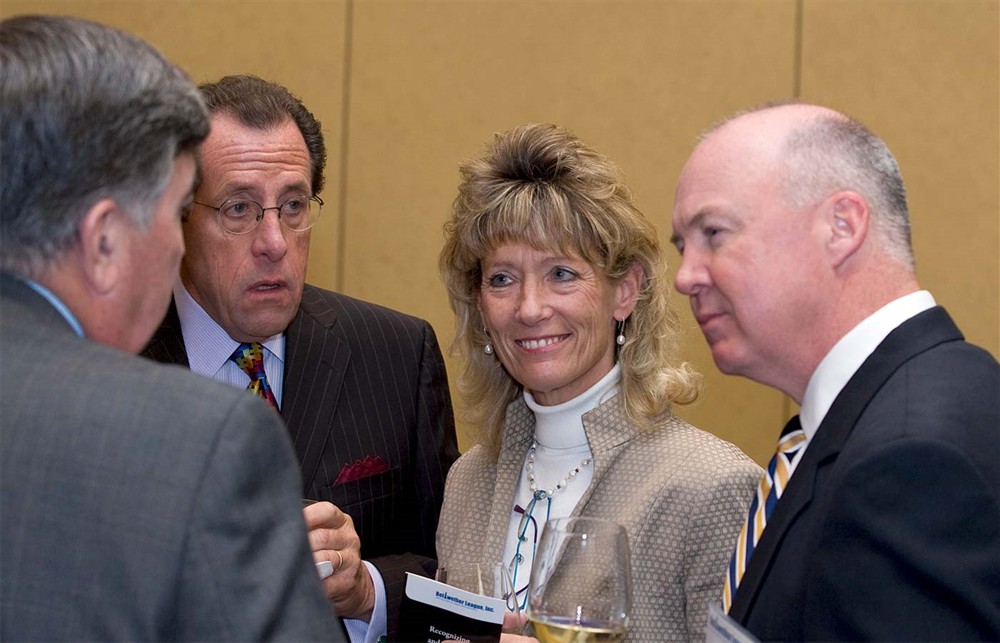 Health Care Solutions Bureau’s Michael Bohon with Founding/Platinum Sponsor MedAssets’ James & Carol Hersma and Bellwether League’s Vance Moore.