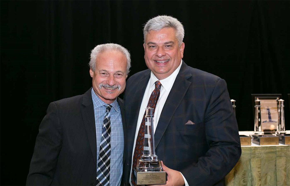 Bellwether Class of 2017 Inductee Jim Francis with Nick Gaich.