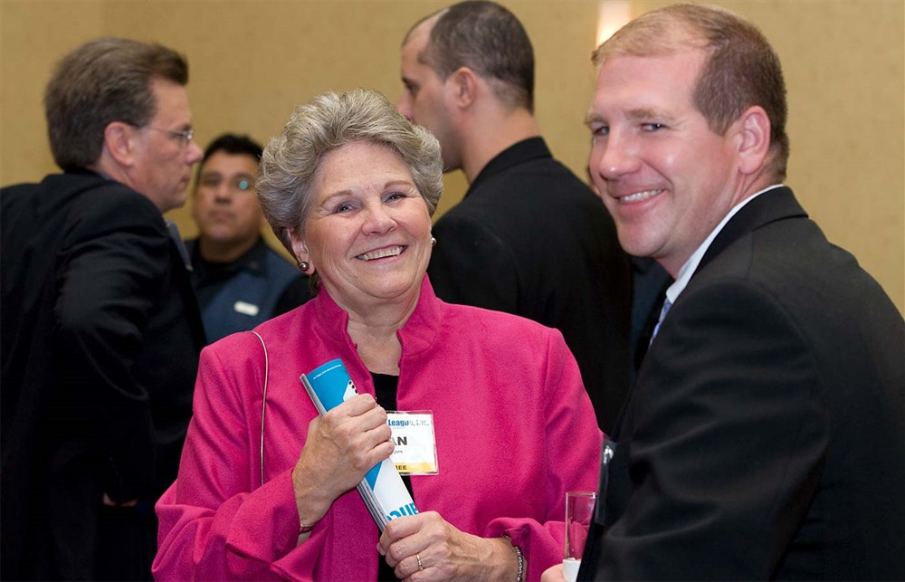 Jean Majors and son Marc Majors enjoy the VIP reception.