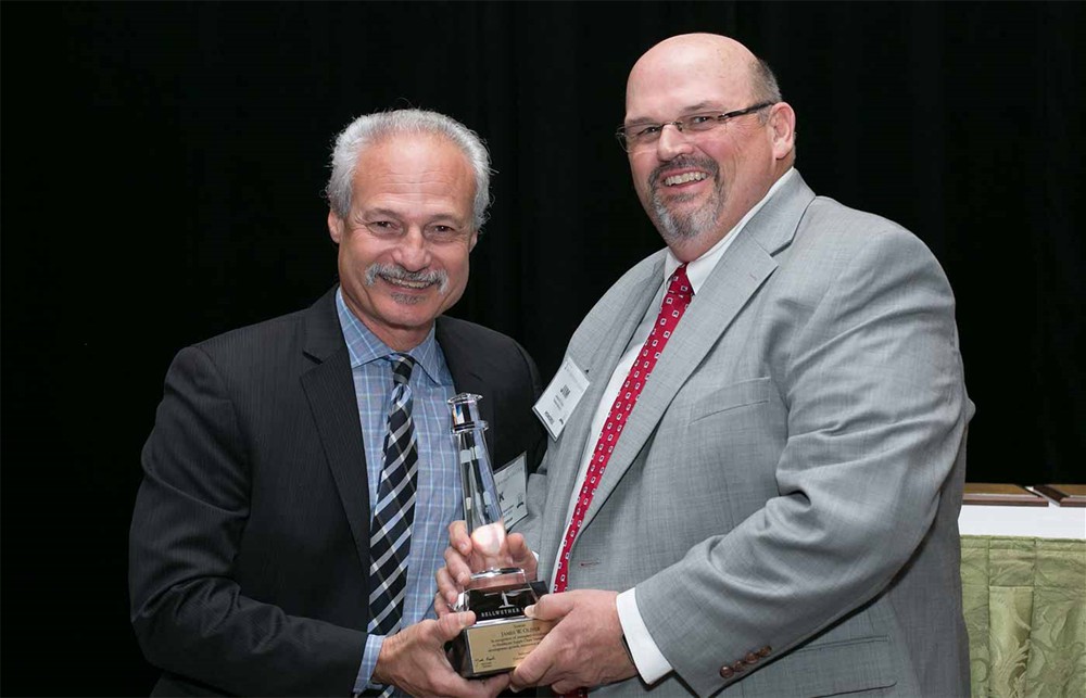 Bellwether Class of 2017 Inductee Jim Oliver with Nick Gaich.