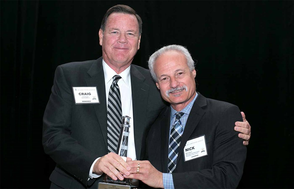 Bellwether Class of 2017 Inductee Craig Smith with Nick Gaich.