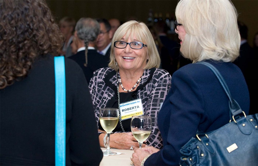 Bellwether Class of 2012’s Roberta Graham, R.N. shares a laugh with Zoe McMillen (right) and Beth Richter (left).