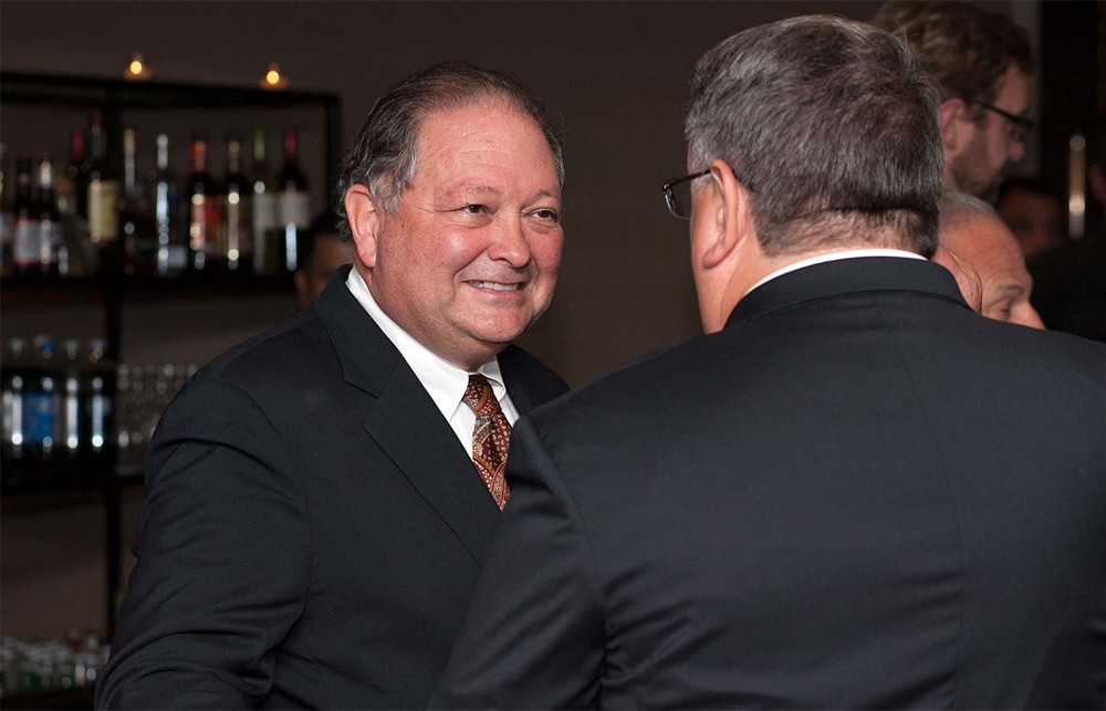 Bellwether League Inc. Board Member Jean Sargent (left) enjoys a lighter moment with Bellwether League Inc. Chairman-elect John Gaida (right).