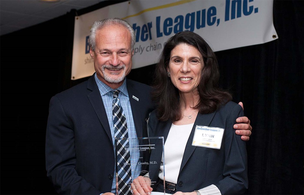 Bellwether League Chairman-Elect with The Joint Commission’s Lynn Dragisic for Bellwether Class of 2016 Inductee Edwin Crosby, M.D.