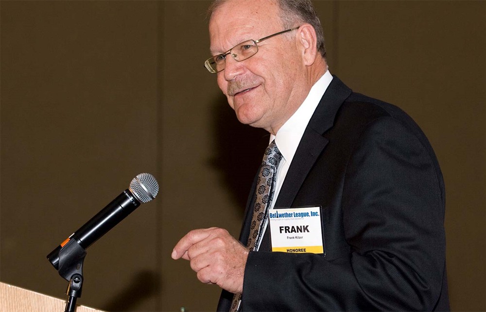 M.D. Buyline’s Mike Mucha (left) connects with M.D. Buyline Founder Larry Malcolmson (Bellwether Class of 2011).