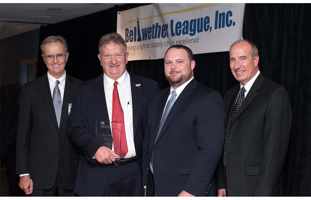 Bellwether Class of 2016 Inductee Gary Wagner (second from left) with Houston Methodist colleagues (left to right) Kevin Burns, Dustin Young and Dave Holmen.