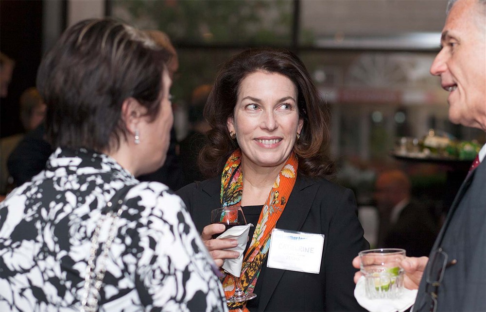 Corporate Sponsor TECSYS’ Nancy Pakieser (left) and Catherine Sigmar (center) with Bellwether League Inc. Board Member John Strong (right).