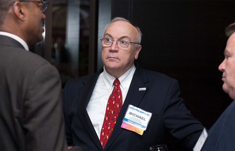 Bellwether League Inc. Board Member Michael Louviere (center) flanked by Gold Sponsor M.D. Buyline’s Glen Hall (left) and Silver Sponsor Strategic Marketplace Initiative’s Dennis Orthman (right).