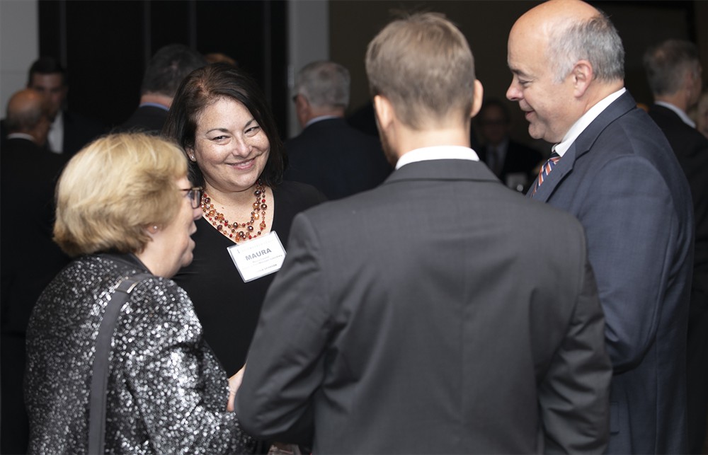 Winifred Hayes, Ph.D. (left), (Bellwether Class of 2018), with TractManager’s Maura Connor and Bellwether League’s Ed Hisscock (far right).