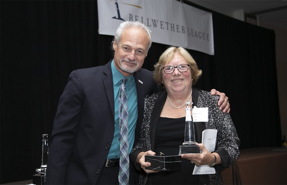 Nick Gaich with Winifred Hayes, Ph.D. (Bellwether Class of 2018).