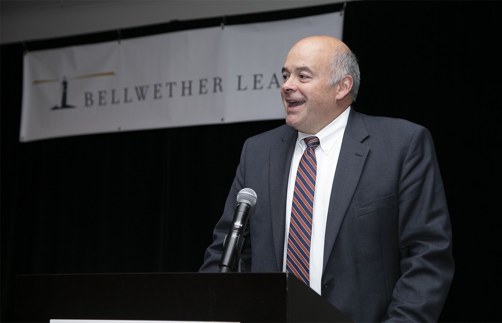 Trinity Health’s Ed Hisscock shares some of the accomplishments by Nick Toscano (Bellwether Class of 2018).